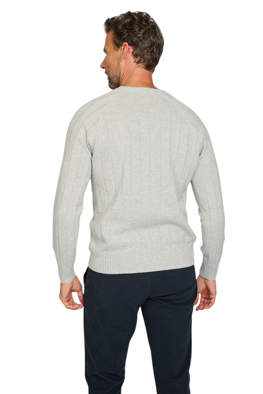 Gran Sasso Men pull trui ronde hals heren grijs 23135/19657 044