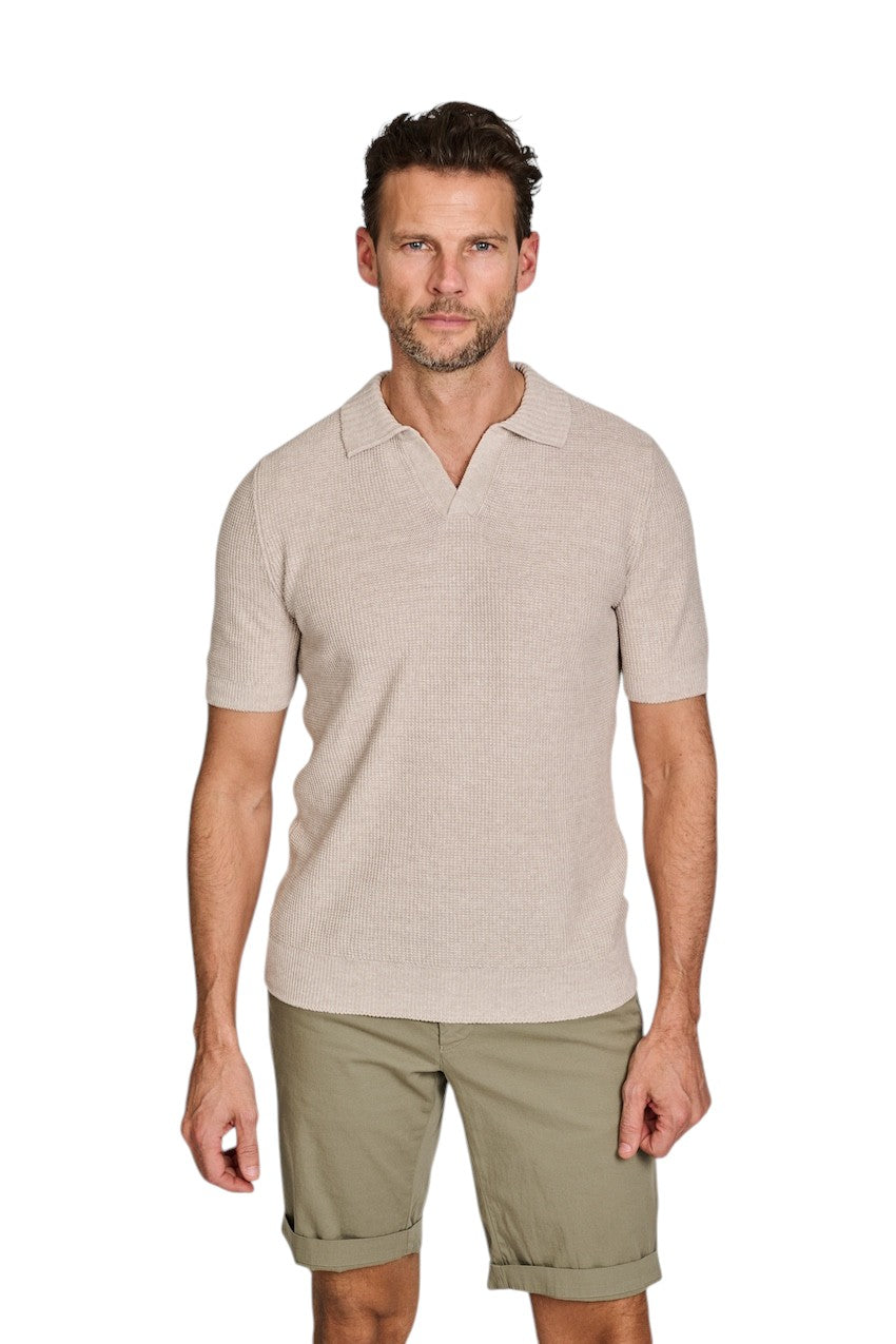 Gran Sasso Men polo shirt korte mouwen heren beige 23140/18640 110
