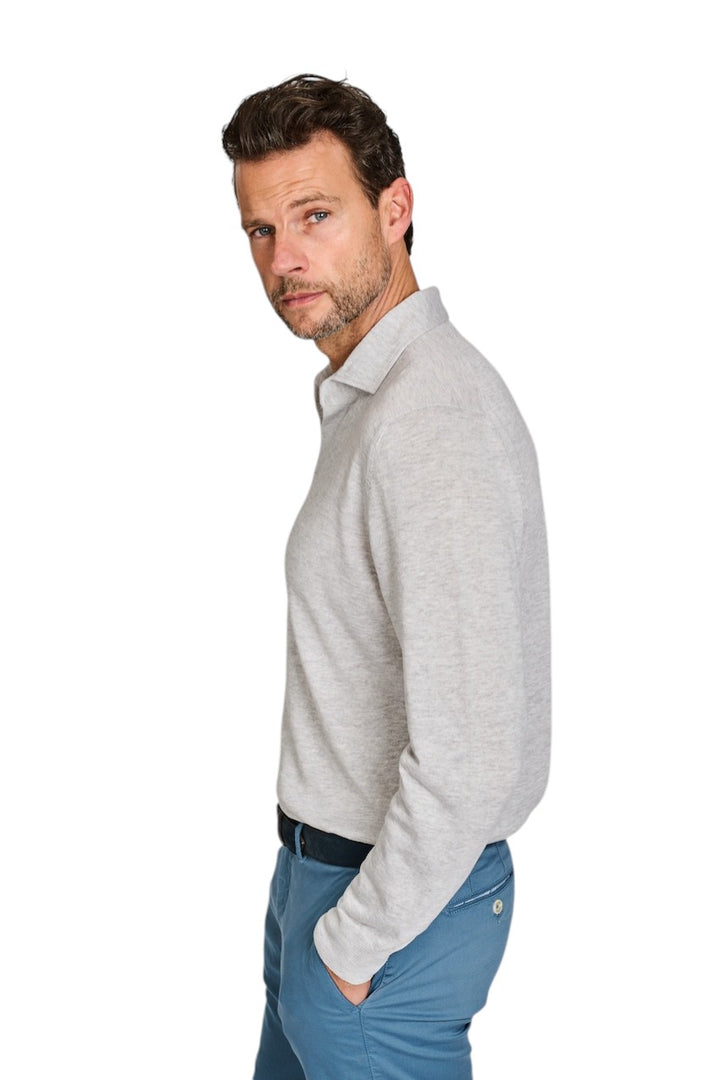 Gran Sasso Men polo shirt korte mouwen heren licht grijs 57178/18670 052