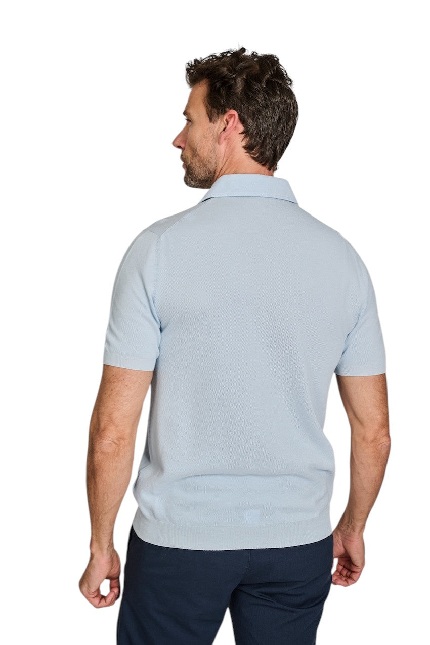 Gran Sasso Men polo shirt korte mouwen heren licht blauw 57114/20678 509