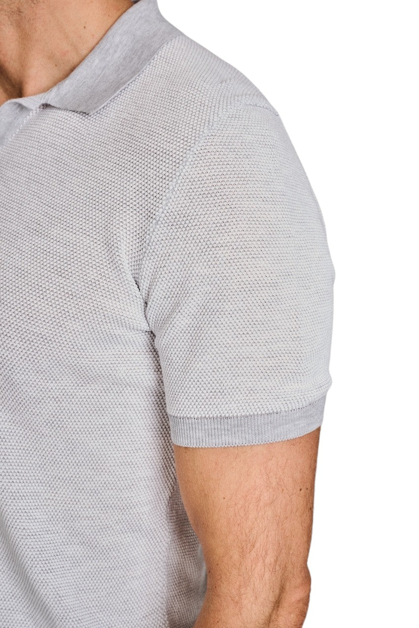 Gran Sasso Men polo shirt korte mouwen heren licht grijs 57155/26901 052