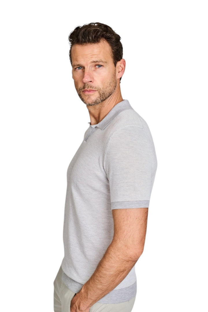 Gran Sasso Men polo shirt korte mouwen heren licht grijs 57155/26901 052