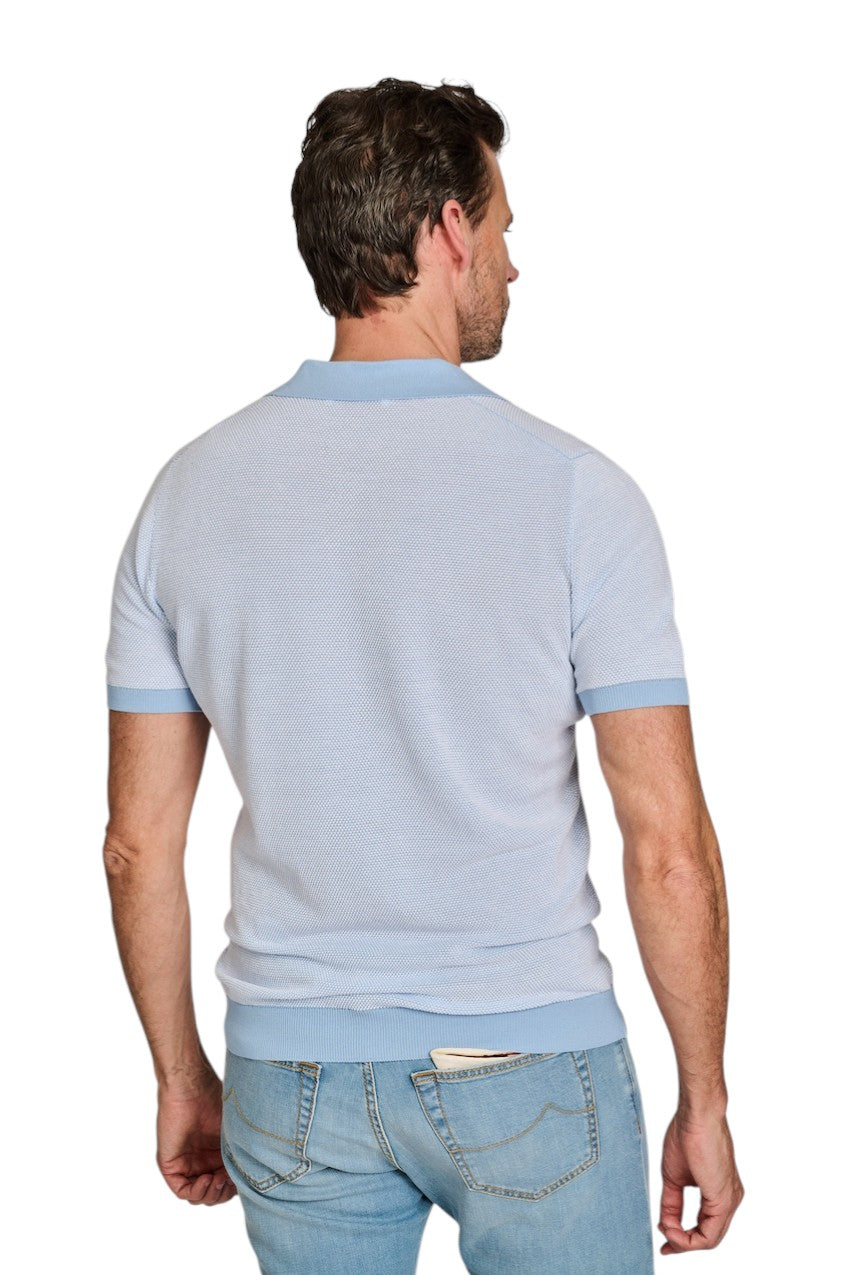 Gran Sasso Men polo shirt korte mouwen heren licht blauw 57155/26901 502