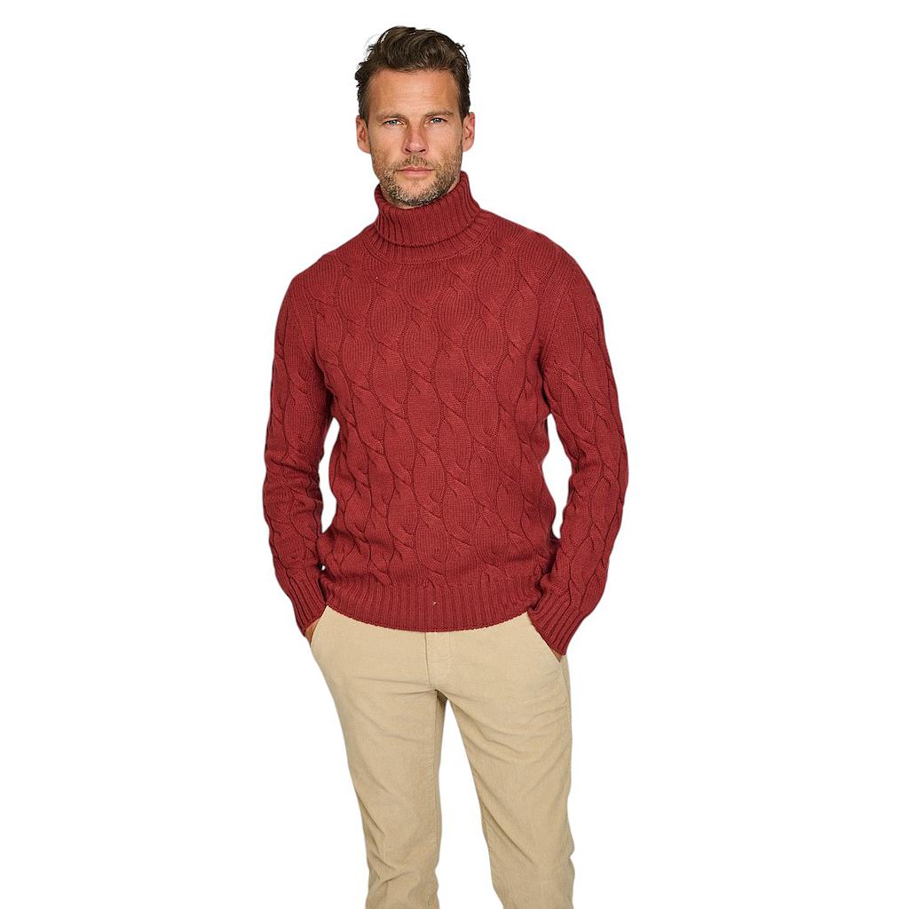 gran-sasso-men-pull-trui-rolkraag-heren-donker-rood