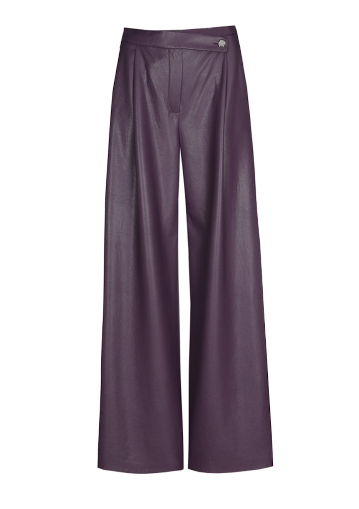 Caroline Biss leren broek dames paars 4573/45