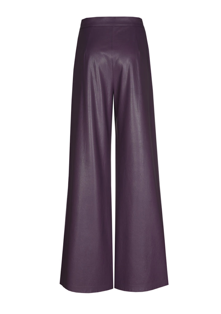 Caroline Biss leren broek dames paars 4573/45