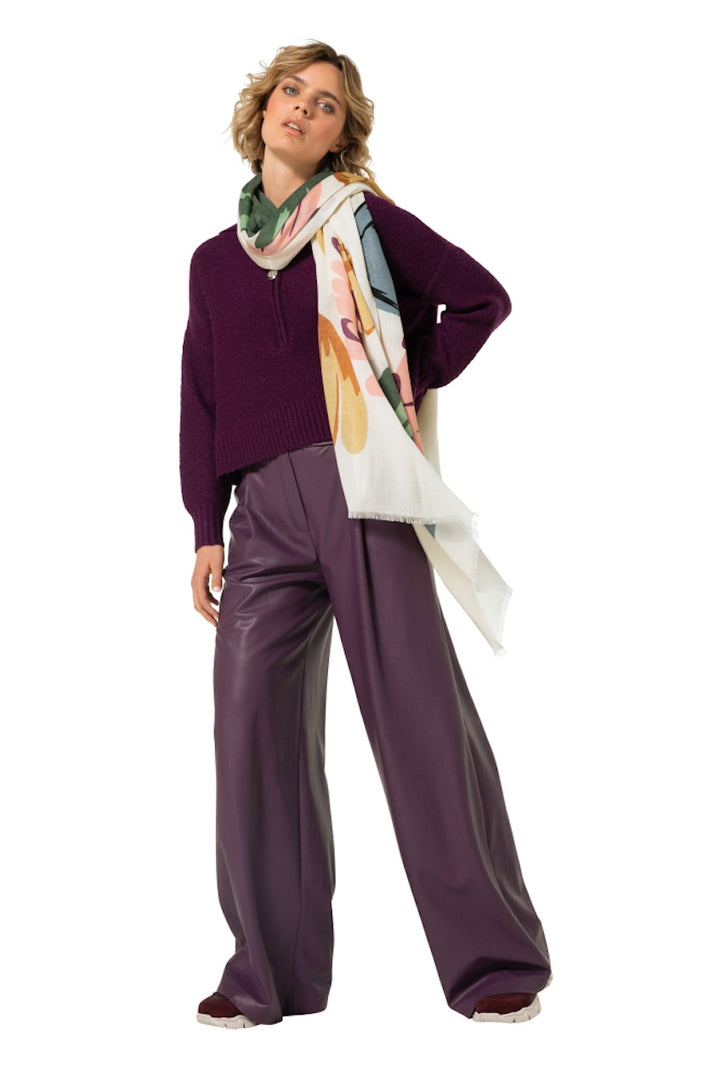 Caroline Biss leren broek dames paars 4573/45