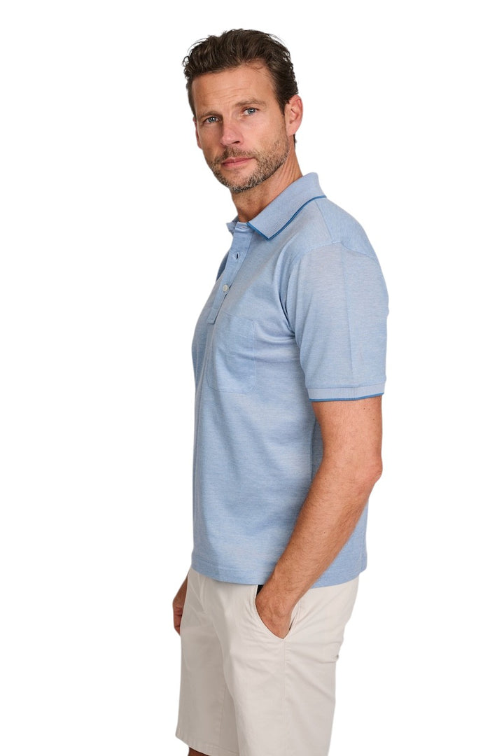 Gran Sasso Men polo shirt heren licht blauw 60126/72768/560