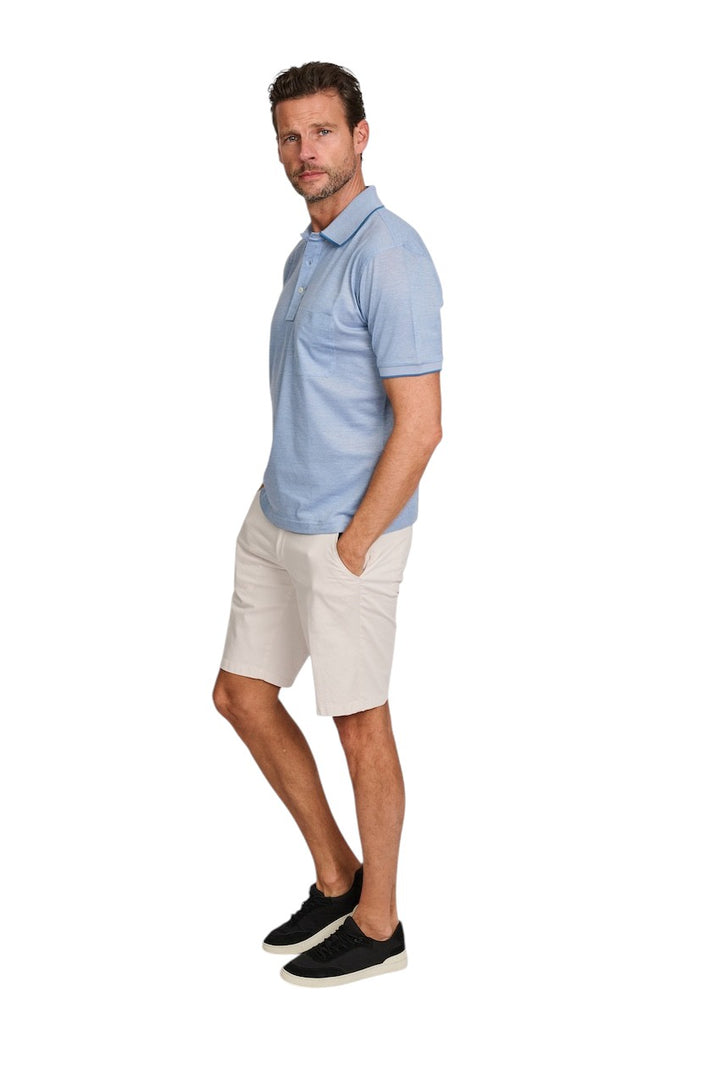 Gran Sasso Men polo shirt heren licht blauw 60126/72768/560