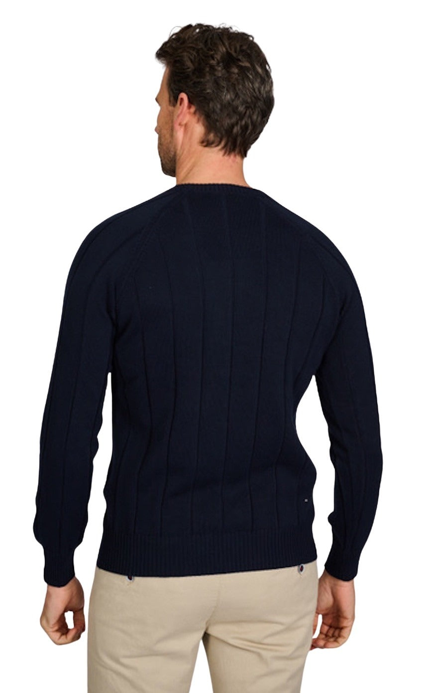 Gran Sasso Men pull trui ronde hals heren marine 23127/18169/598