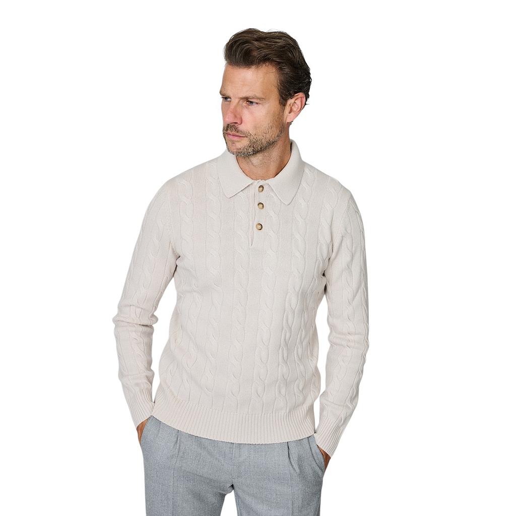 gran-sasso-men-polo-manches-longues-homme-beige
