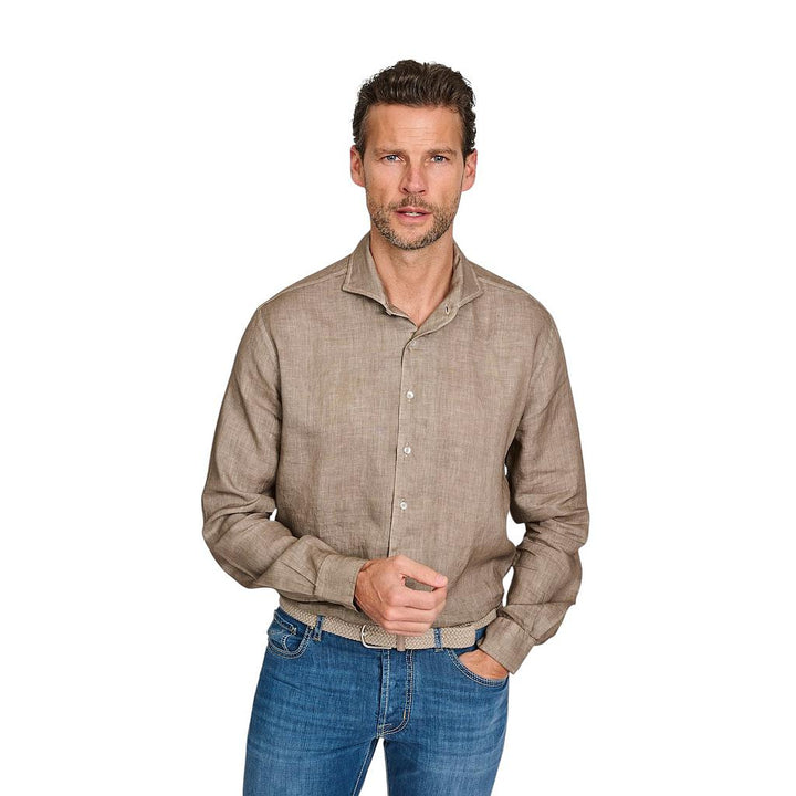 gran-sasso-men-hemd-heren-bruin