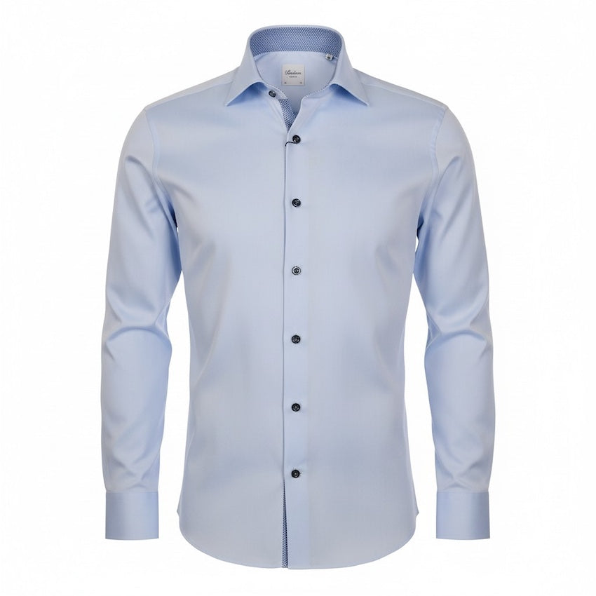 Stenstroms Hommes Chemise manches longues bleu clair pour hommes Regular