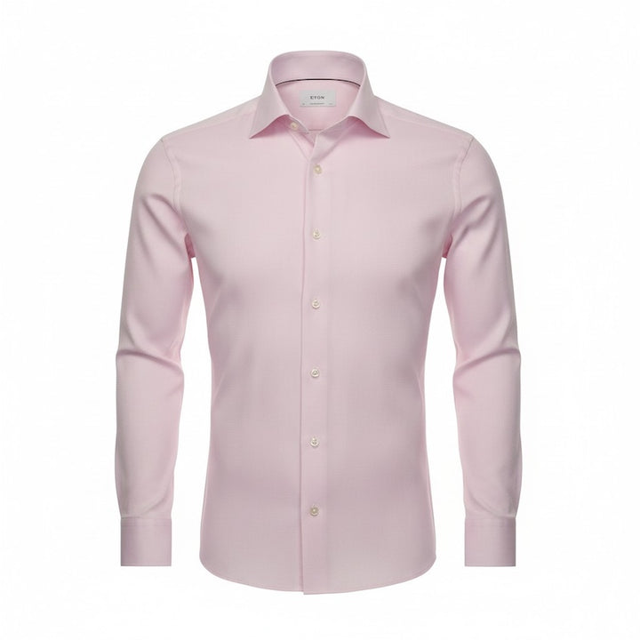 Eton hemd lange mouwen heren roze Slim