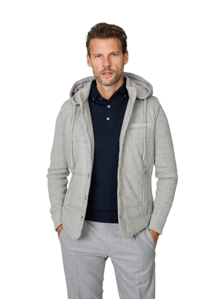 Gran Sasso Hombres abrigo de hombre gris