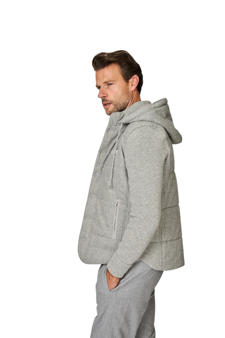 Gran Sasso Hombres abrigo de hombre gris