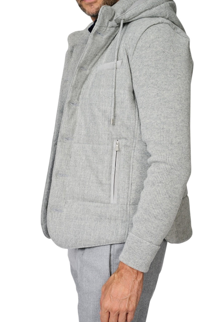 Gran Sasso Hombres abrigo de hombre gris