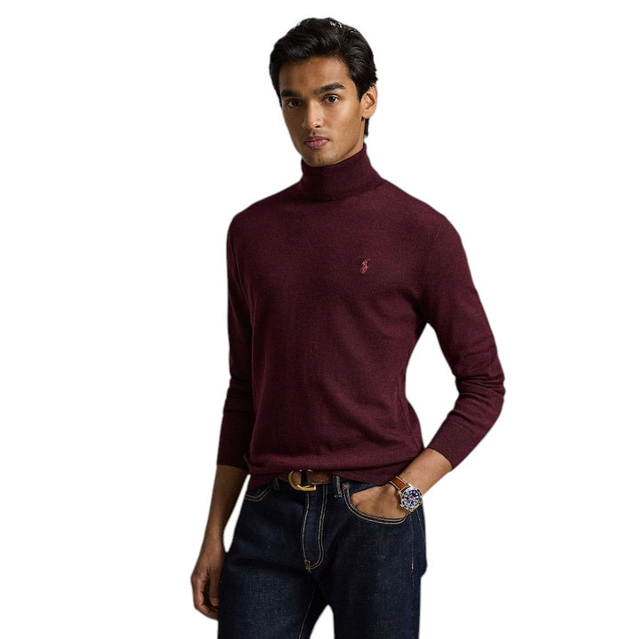 polo-ralph-lauren-jersey-para-hombre-cuello vuelto-hombres-burdeos-710946145504