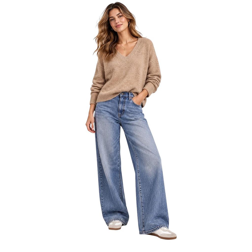 jeff-pull-trui-v-hals-dames-beige-alaska