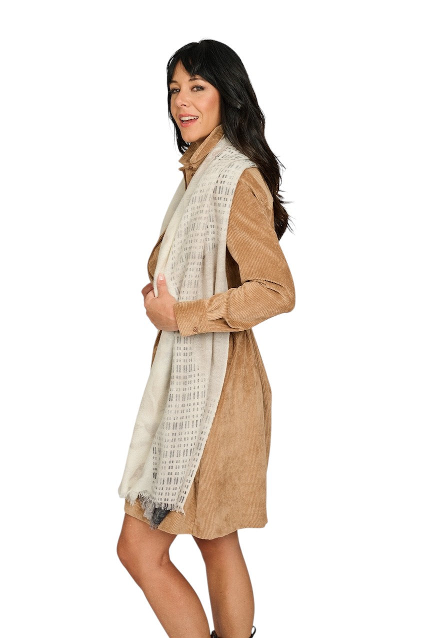 Andrea'S 1947 sjaal dames grijs 8580 SCARF MATI LAVA