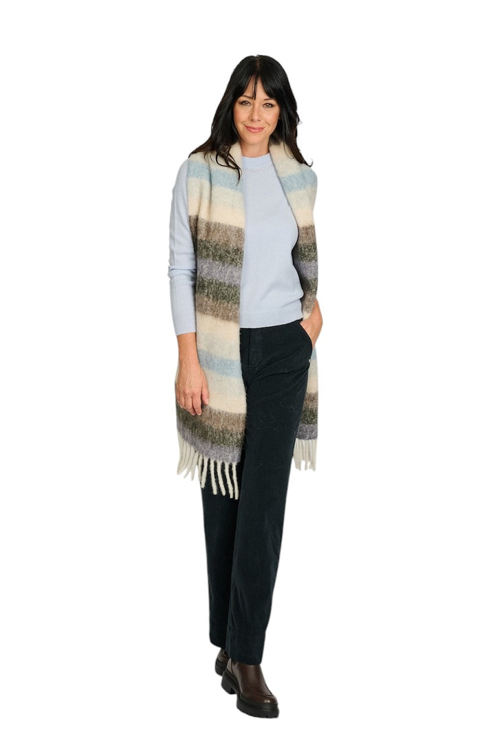 Andrea'S 1947 sjaal dames multi 8520 SCARF SOFT ROSE DENIM