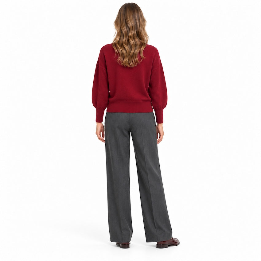 Anneclaire pull trui dames bordeaux D1844 857 024