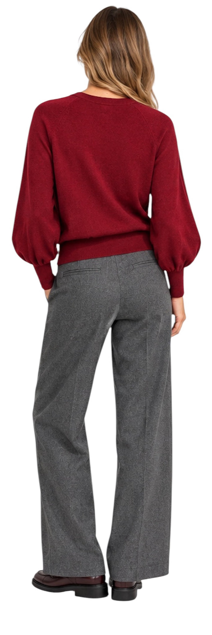 Anneclaire pull trui dames bordeaux D1848 857 024