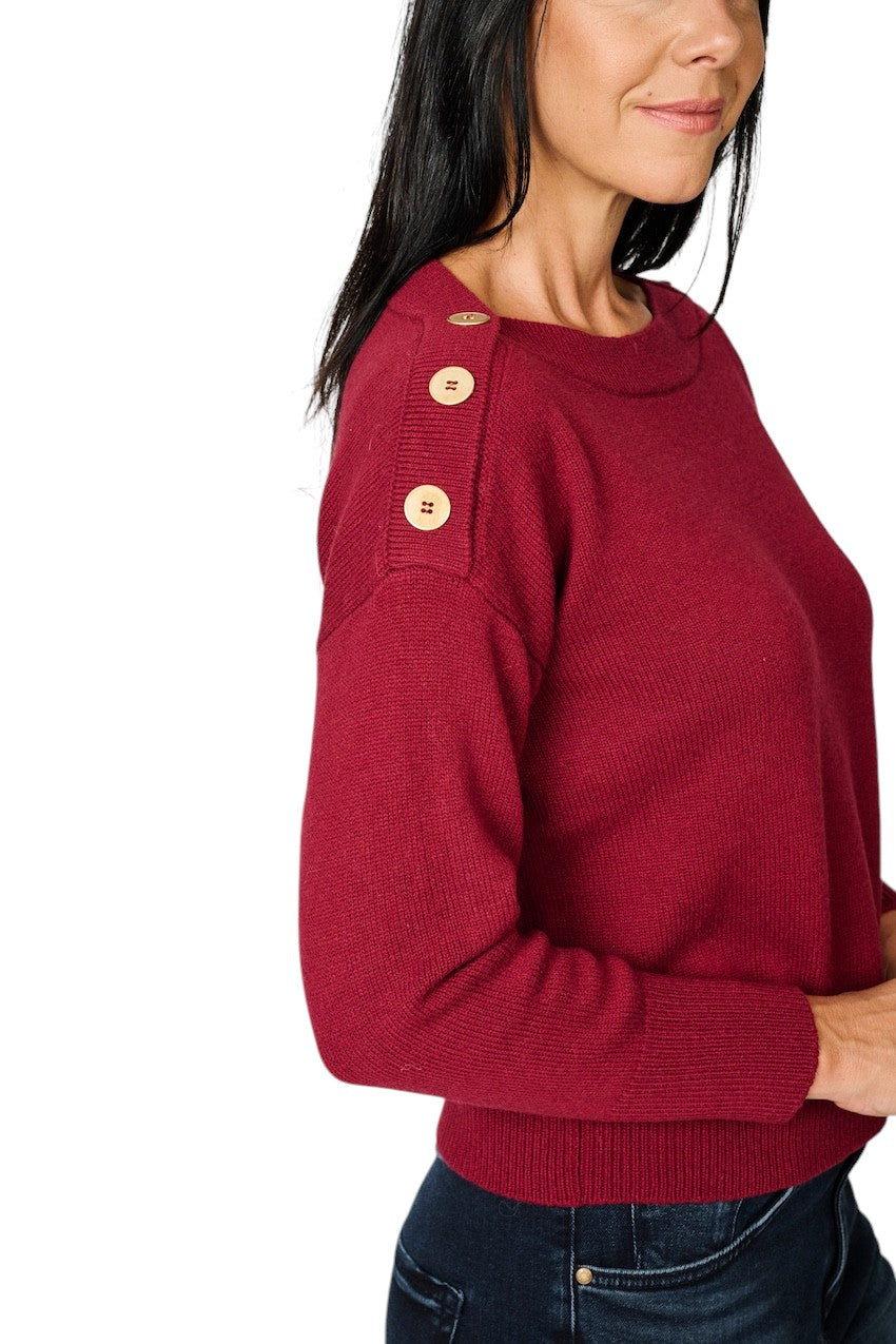 Anneclaire pull trui dames bordeaux D1853 857 024