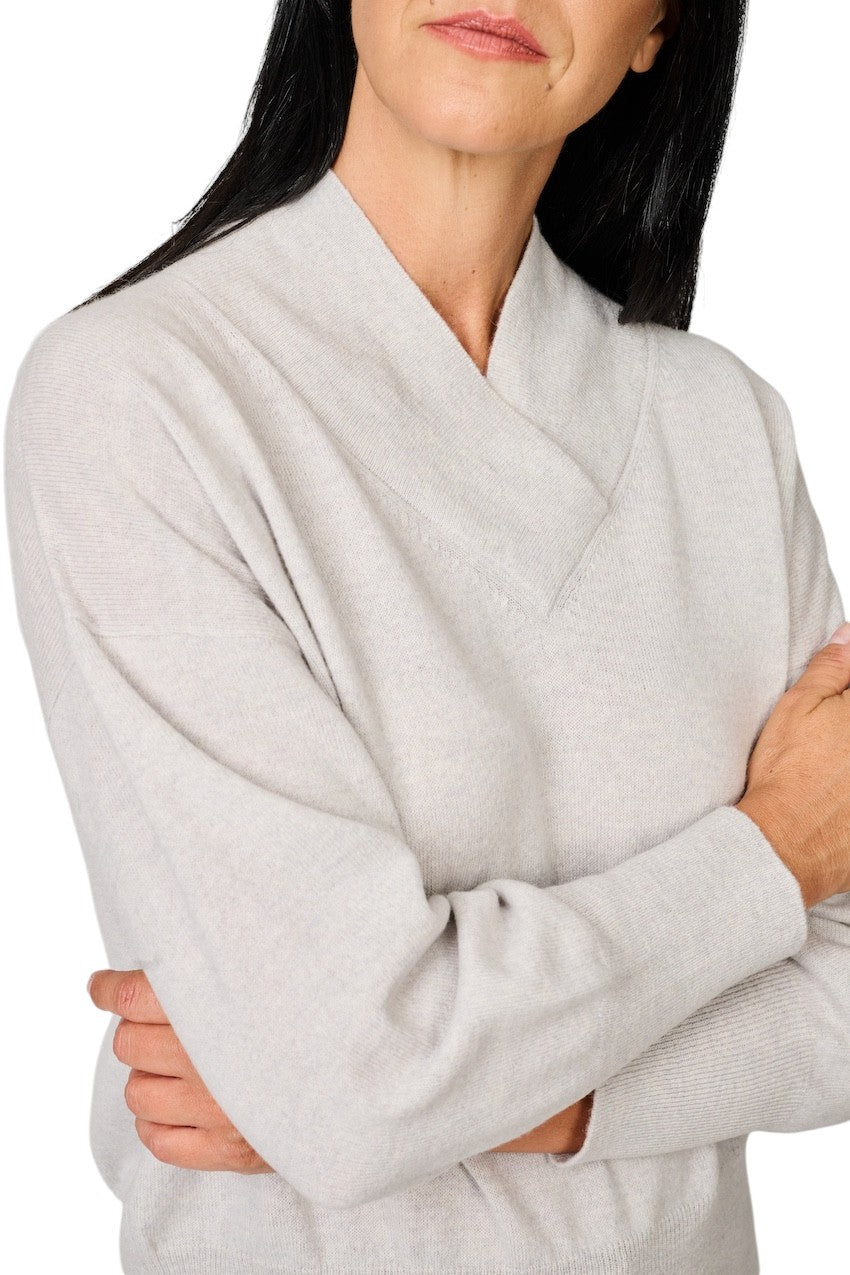 Anneclaire jersey de cuello redondo para mujer, gris, D1844 857 265