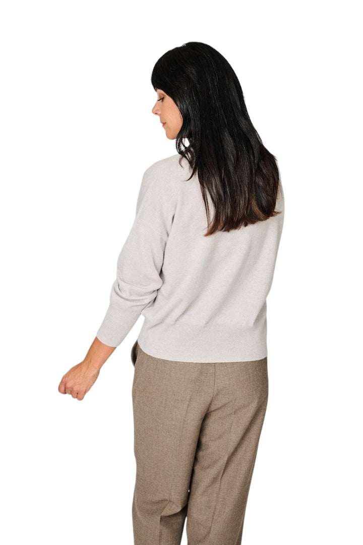 Anneclaire jersey de cuello redondo para mujer, gris, D1844 857 265