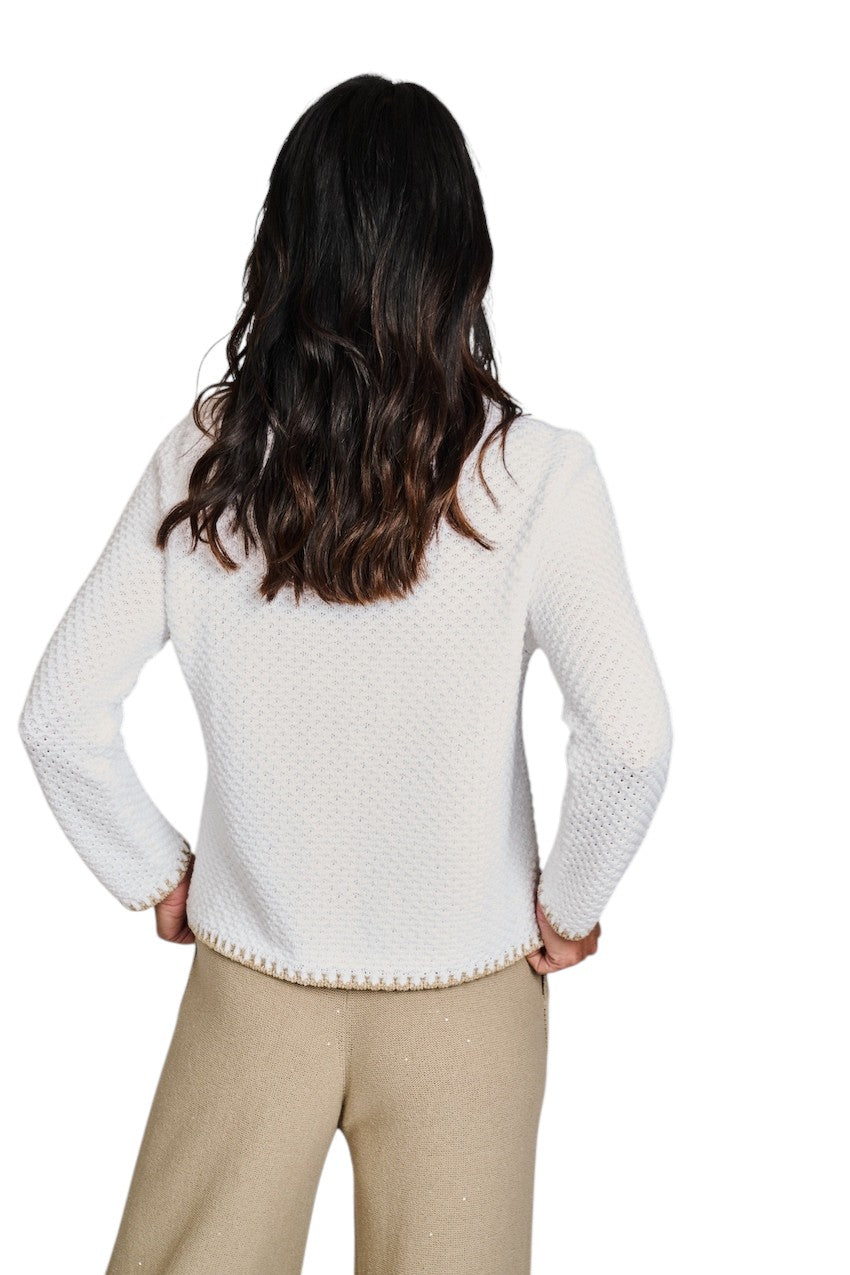 Anneclaire pull trui dames wit D1584 785 201