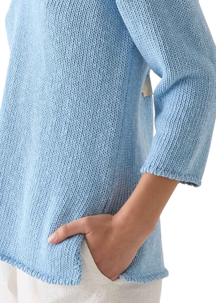 Anneclaire pull trui v-hals dames licht blauw D1118 1612 553