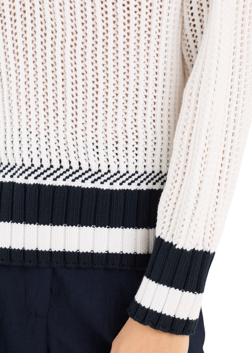 Anneclaire pull trui v-hals dames wit D1535 383 730