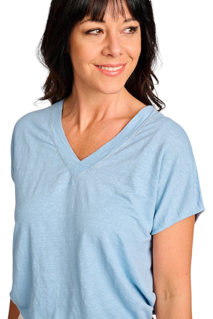Anneclaire t-shirt korte mouwen dames ciel D1135 475 169