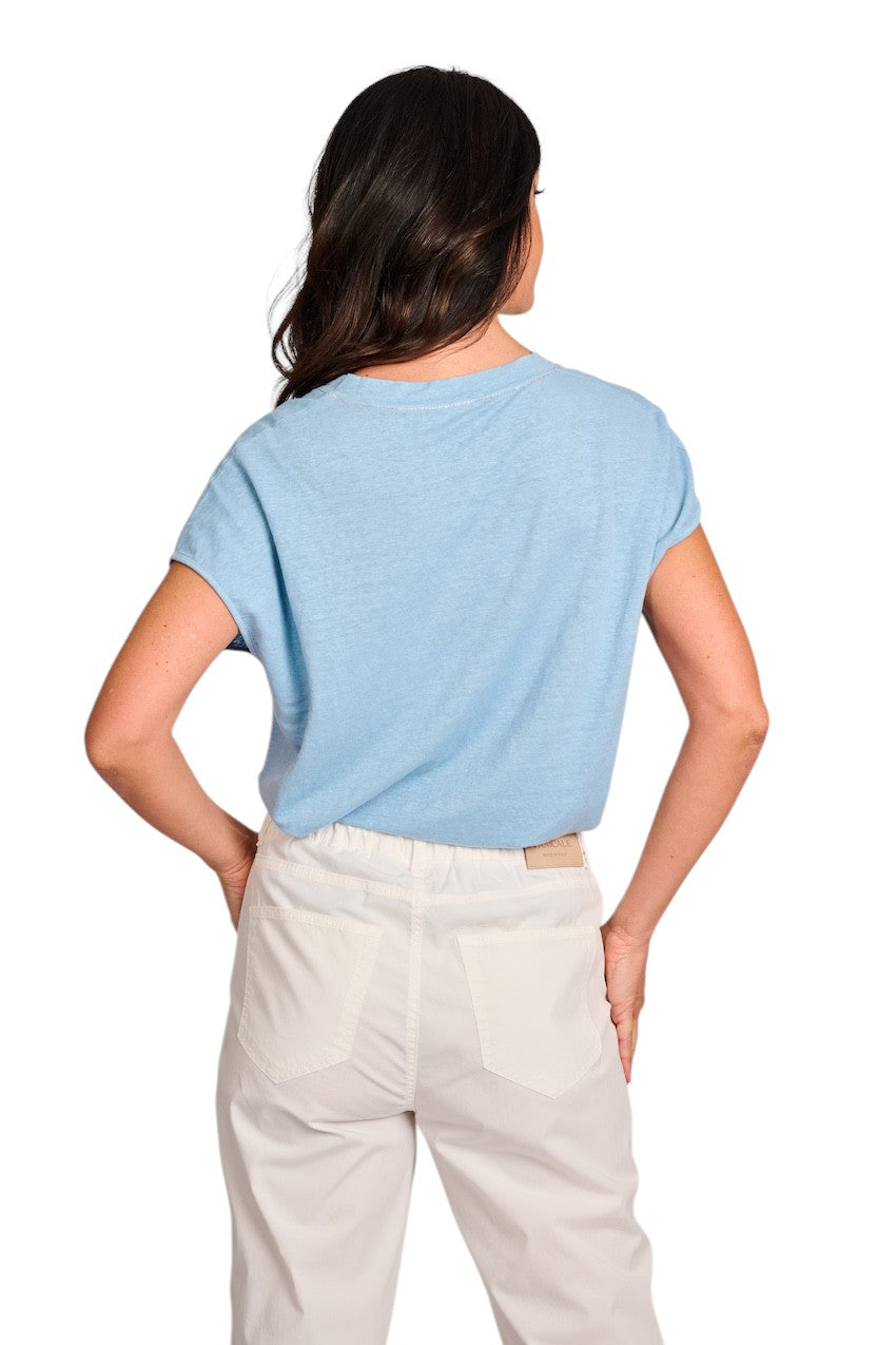 Anneclaire t-shirt korte mouwen dames ciel D1135 475 169