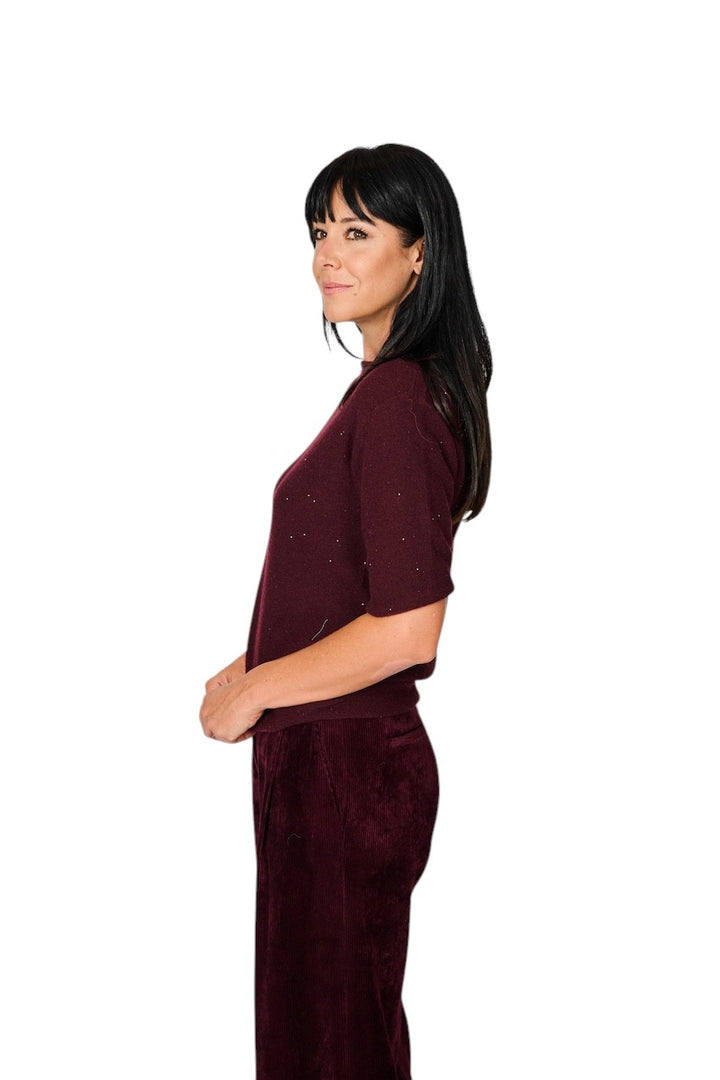 Antonelli pull trui dames bordeaux Fiemme