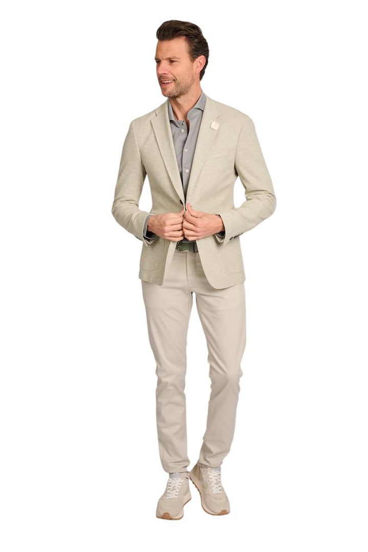 Atelier Noterman sportieve broek heren licht beige