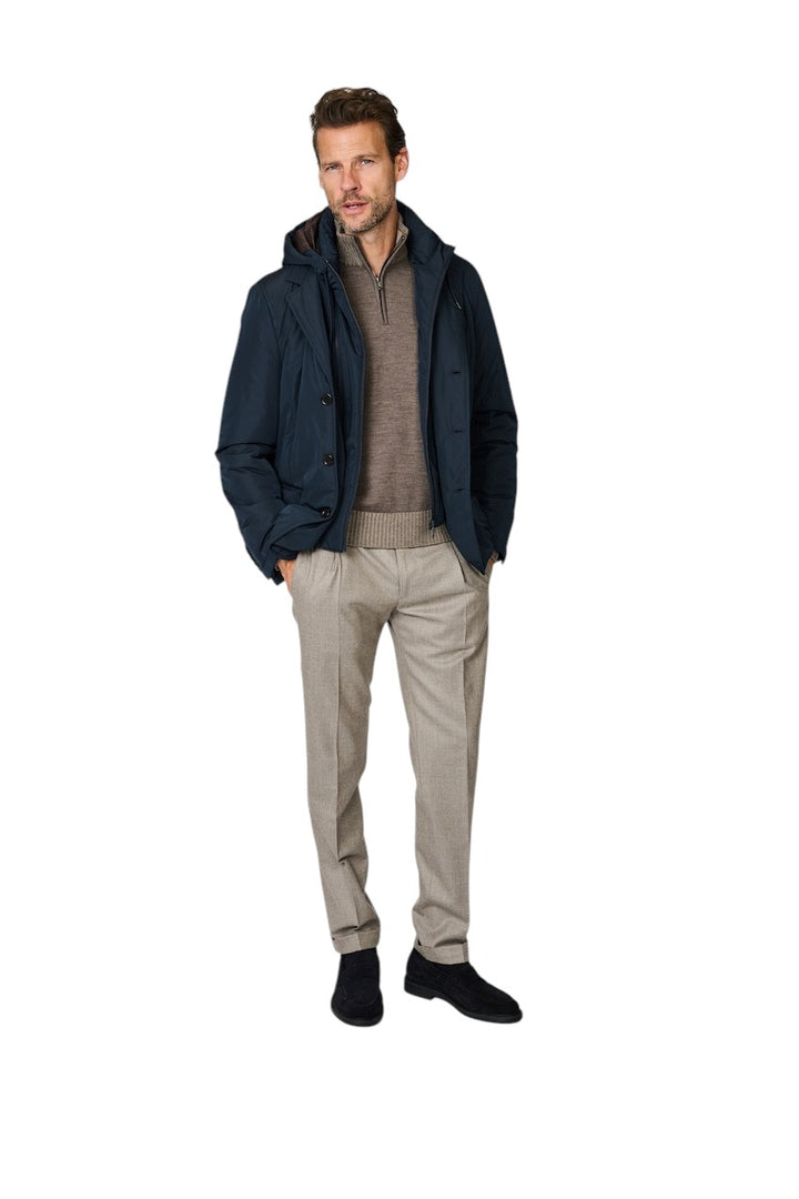 Berwich broek heren bruin contemporary - flannel VB8996 DESERT