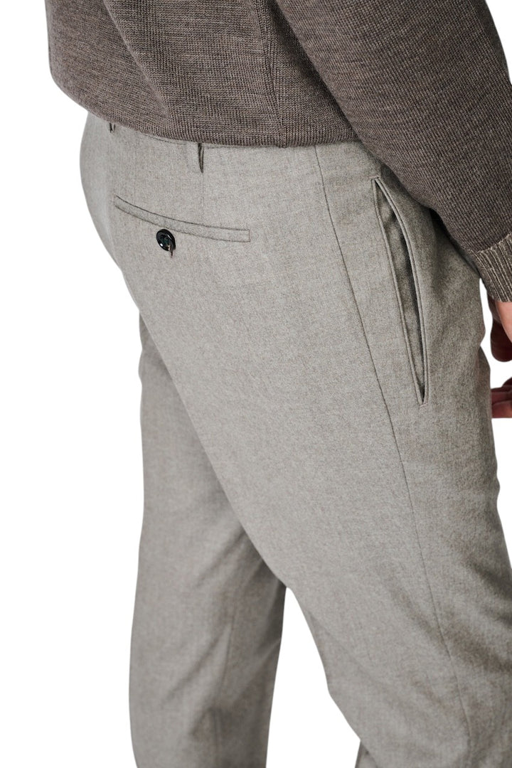 Berwich broek heren bruin contemporary - flannel VB8996 DESERT