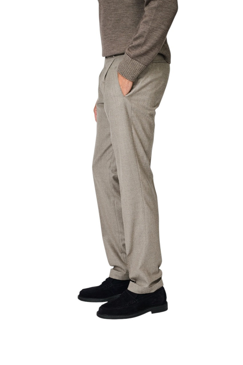 Berwich broek heren bruin contemporary - flannel VB8996 DESERT