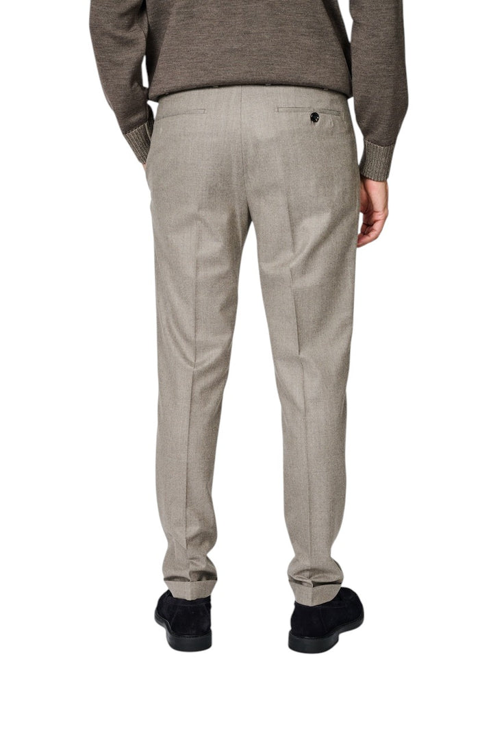 Berwich broek heren bruin contemporary - flannel VB8996 DESERT