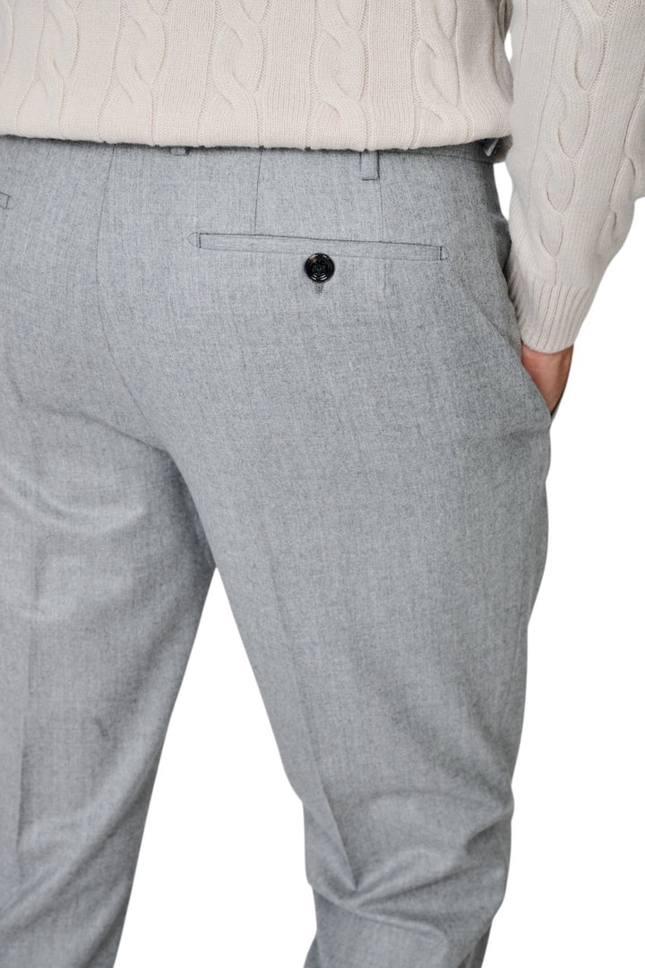 Berwich broek heren grijs contemporary fit - flannel VB8996 ICE GREY