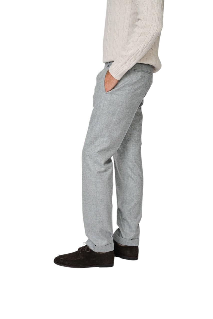 Berwich broek heren grijs contemporary fit - flannel VB8996 ICE GREY