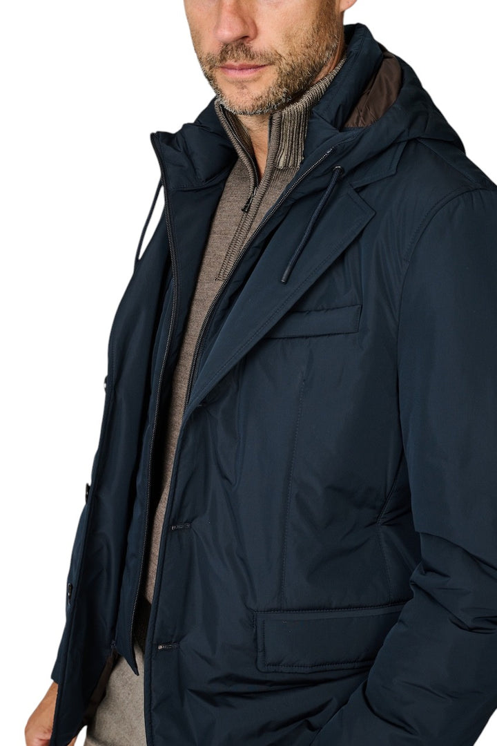 Cc Collection Corneliani mantel heren marine 28YAF3-2A20219 001