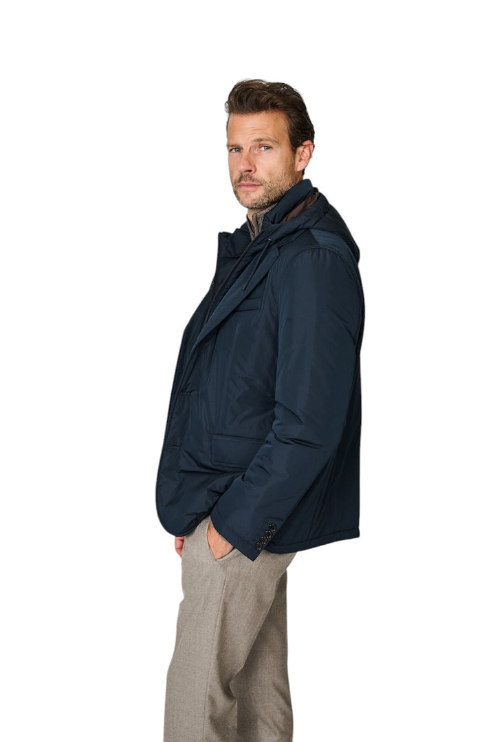 Cc Collection Corneliani mantel heren marine 28YAF3-2A20219 001