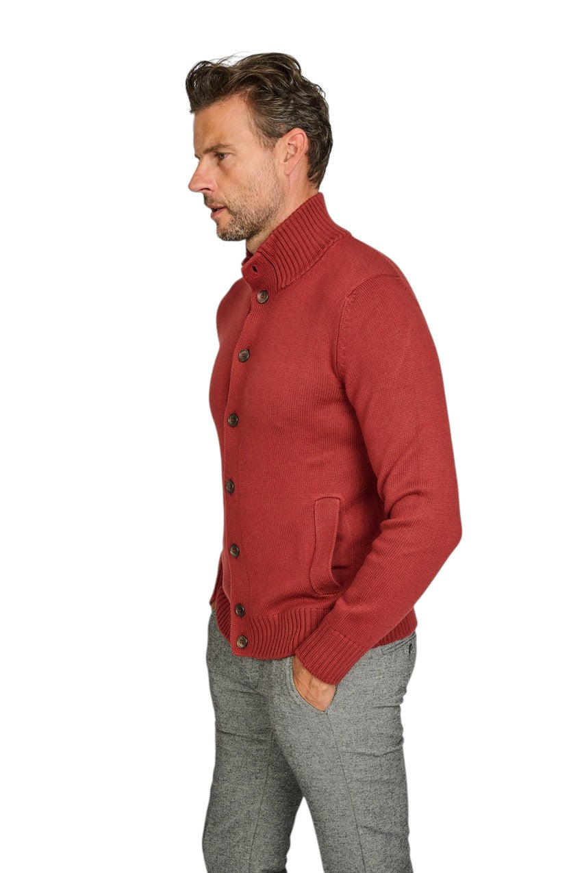Gran Sasso Men gilet heren donker rood 13108 14272 253