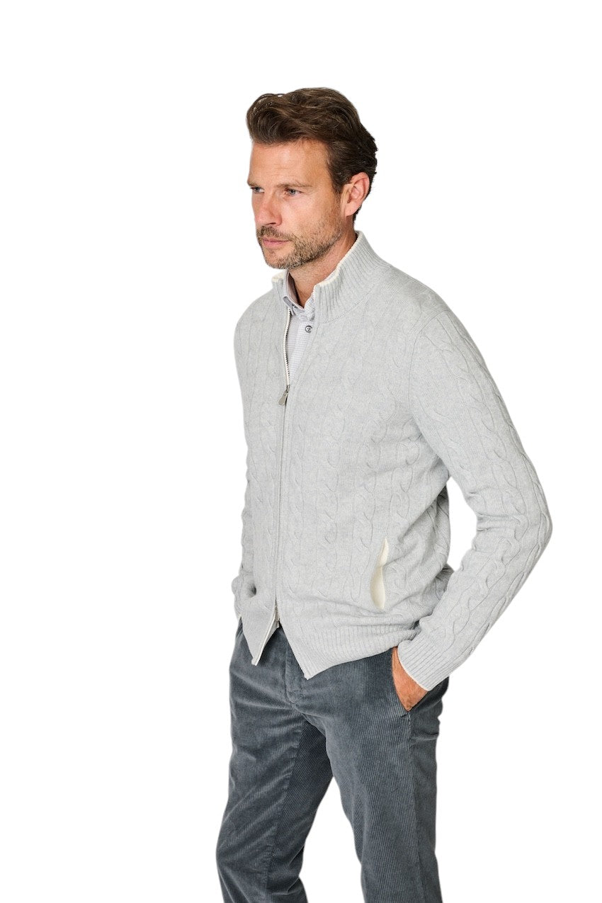 Gran Sasso Men gilet heren licht grijs