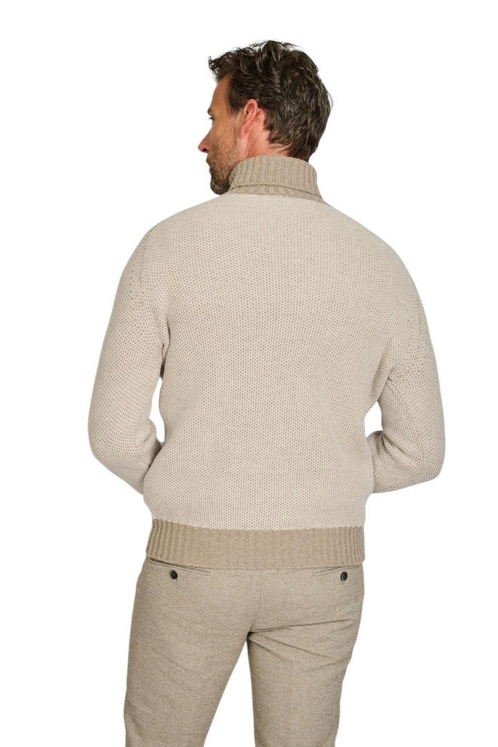 Gran Sasso Men pull trui rolkraag heren beige 13192 19671 030