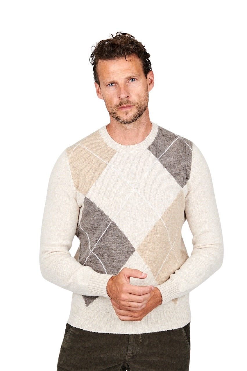 Gran Sasso Men pull trui ronde hals heren beige