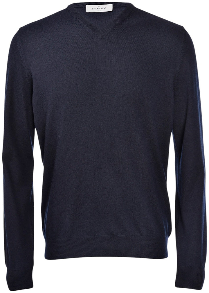 Gran Sasso Men pull trui v-hals heren donker blauw 58172 14230 598